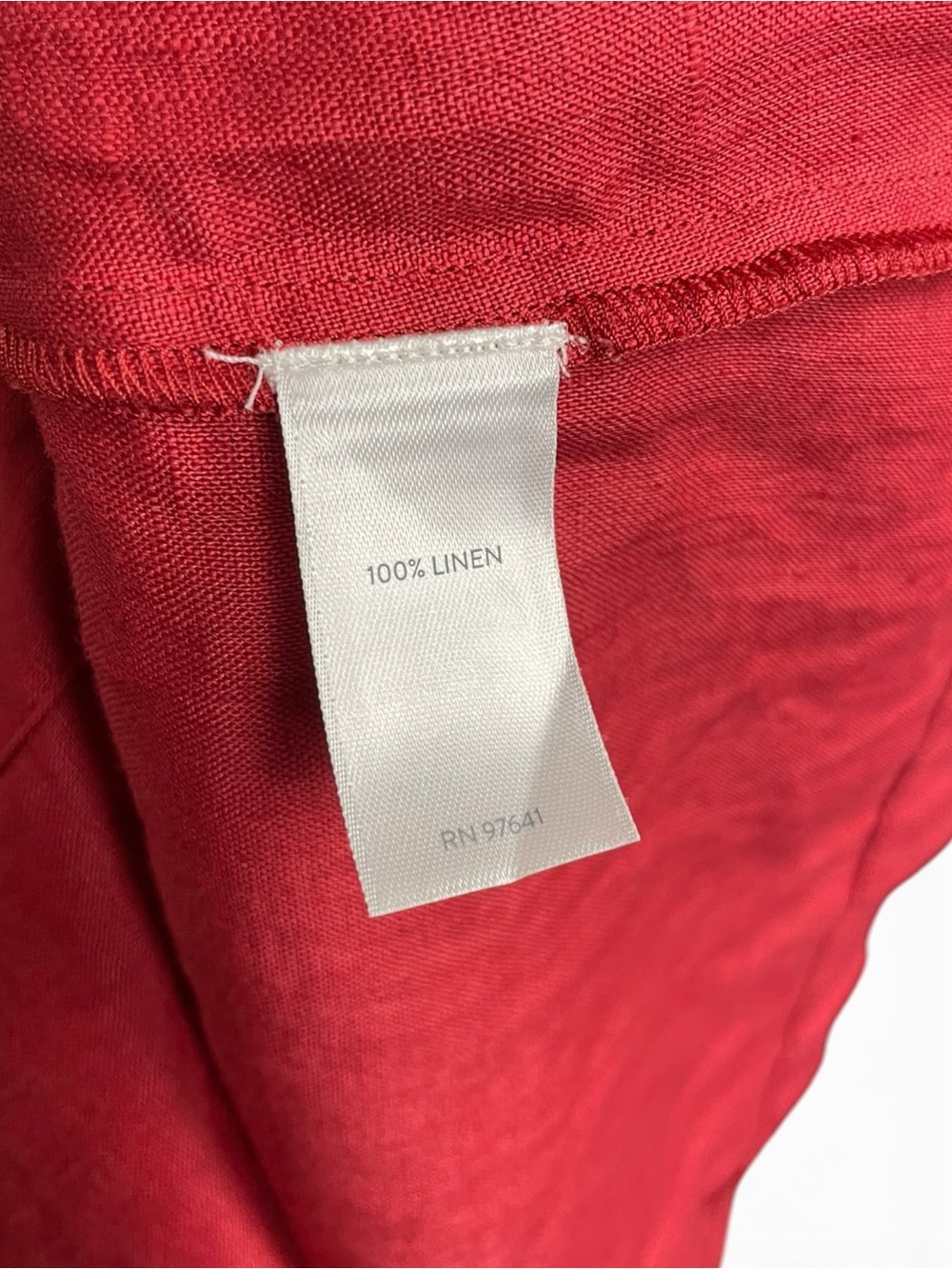 J Jill Linen Square-Neck Button-Front Midi Dress in Rust Red 2X - Picture 6 of 6